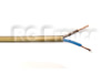 Câble électrique 2x0.50mm² souple méplat H03VVH2F pour luminaires domestiques, "vieil or" en 25 mètres