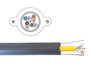 Câble Cat.6 U/FTP (blindé par paire) avec 2 filins acier porteurs pour ascenseur gaine PVC